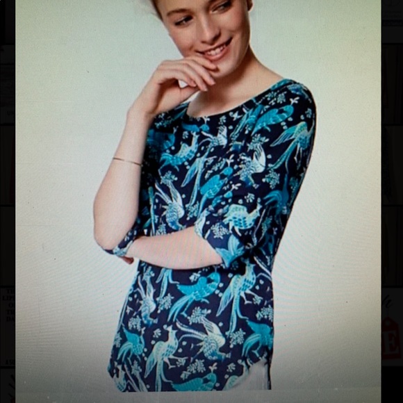 LOFT Tops - LOFT PEACOCK LONG SLEEVE BLOUSE SIZE MEDIUM NWT!